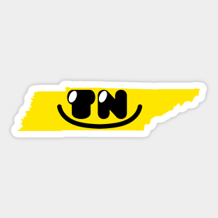 Tennessee States of Happynes- Tennessee Smiling Face Sticker